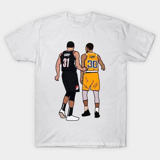 Steph Curry x Seth Curry 'Splash Brothers' - Portland Trailblazers/Golden State Warriors T-Shirt by xavierjfong